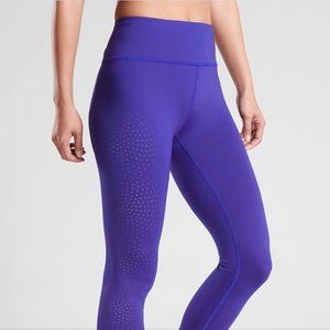 ⭐️Athleta Velocity Laser Cut Capri Legging Blue Size Small
